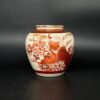 Bình hoa Kutani màu san hô chim chích đỏ
